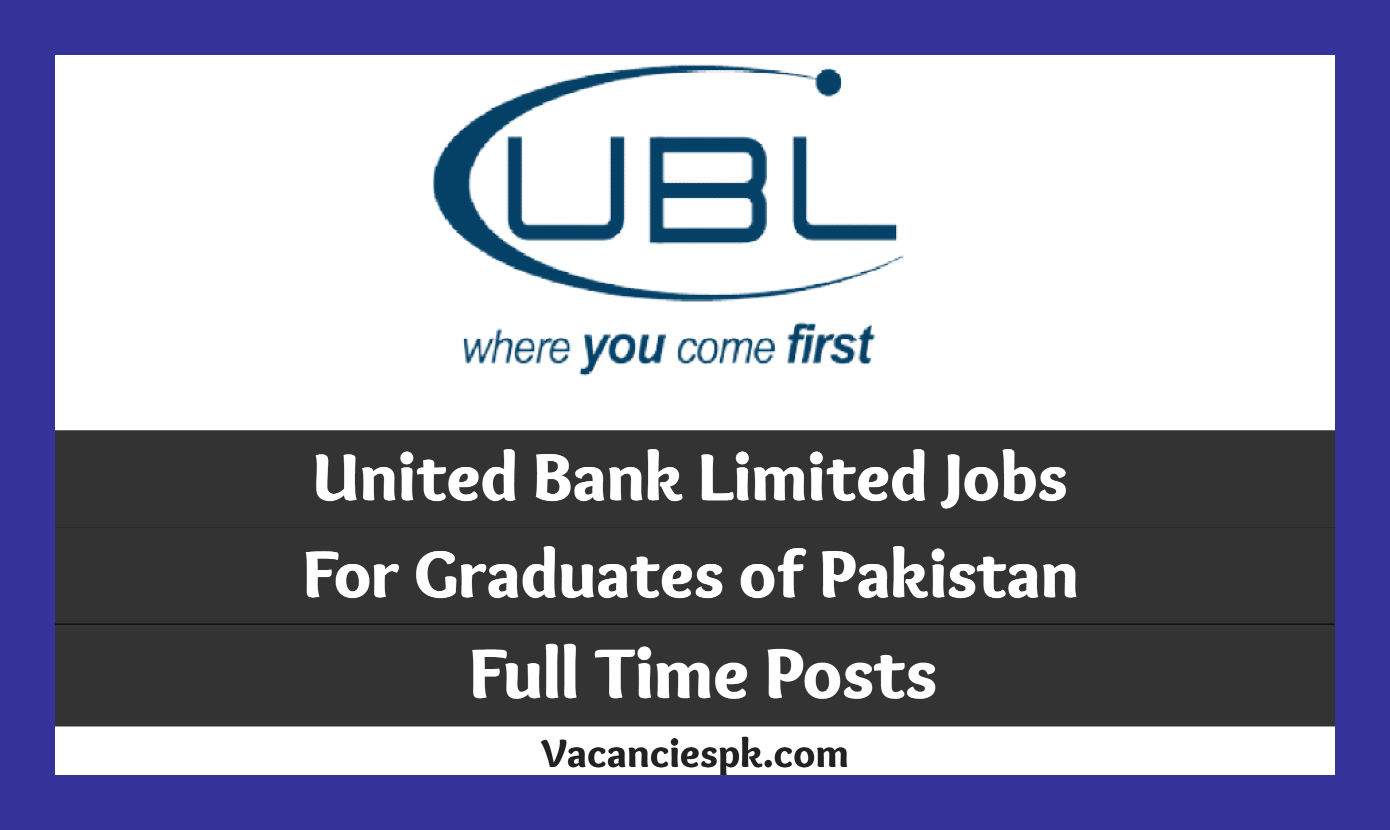 UBL Jobs Pakistan