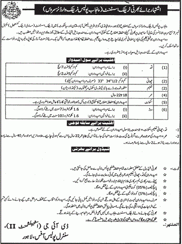 Lahore Traffic Police Job