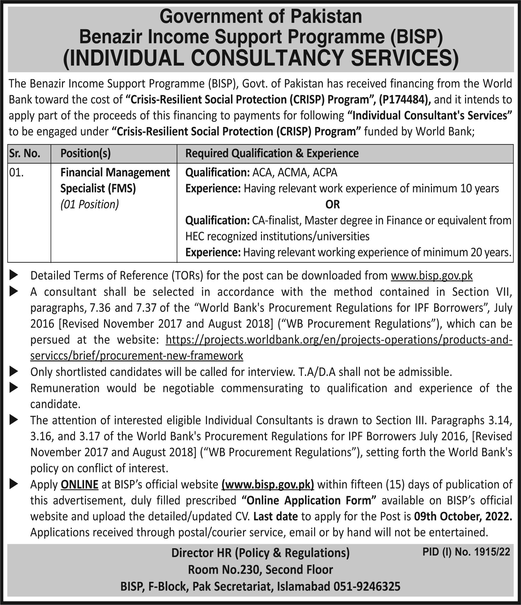 BISP Jobs