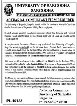 University of Sargodha Jobs