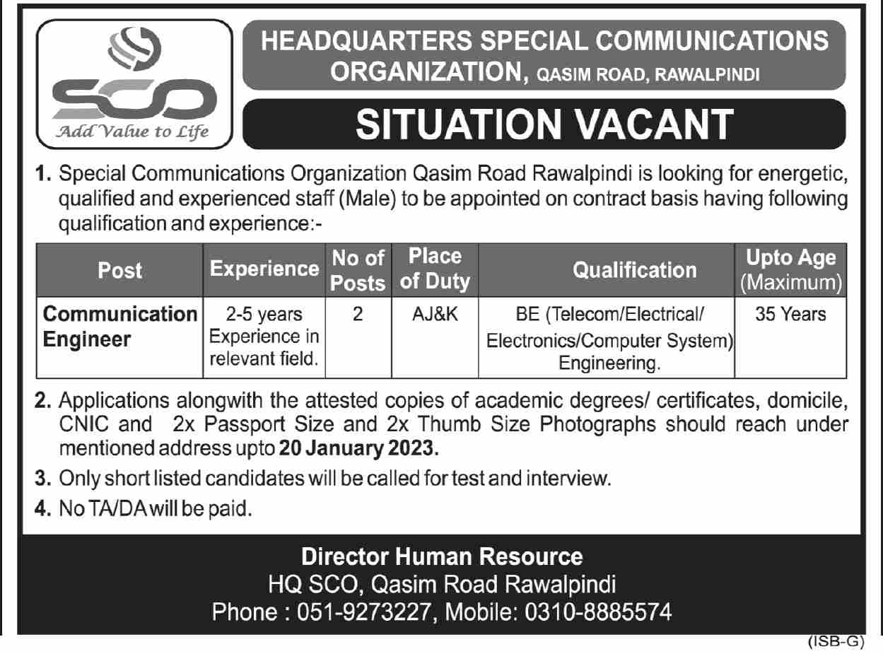 SCO Jobs