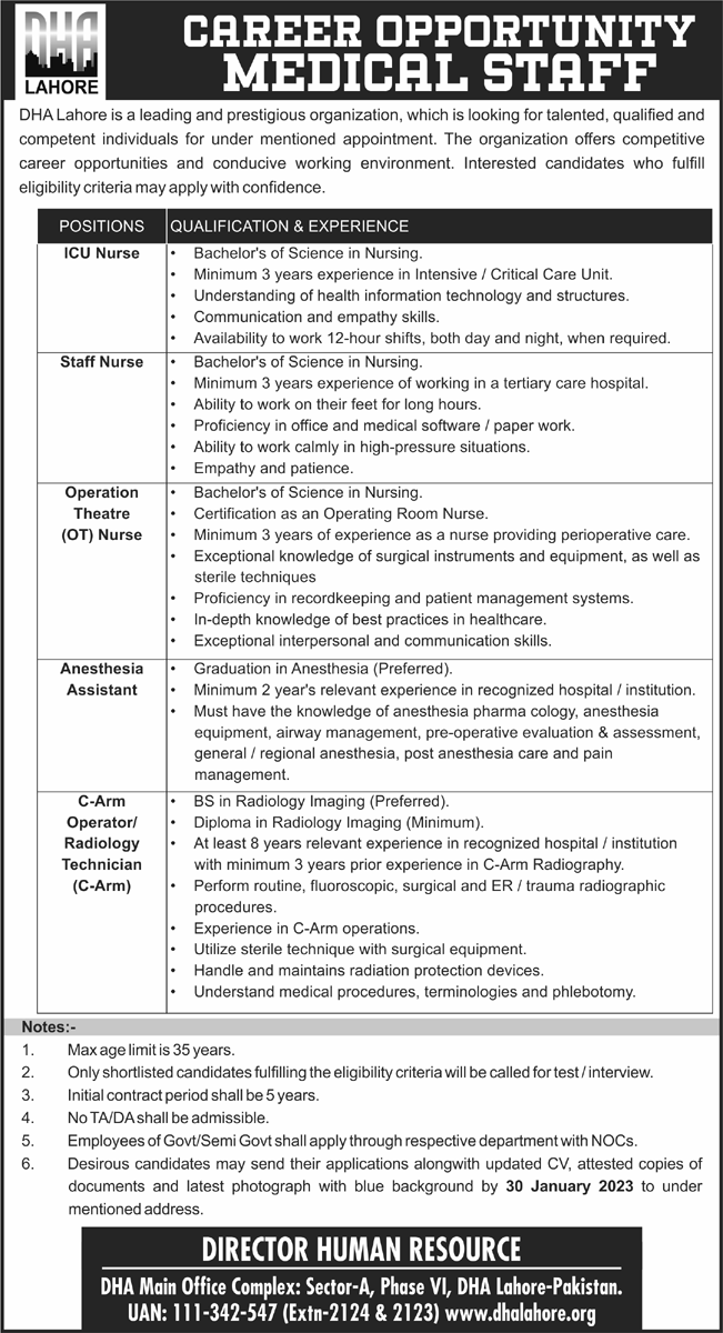 DHA Jobs